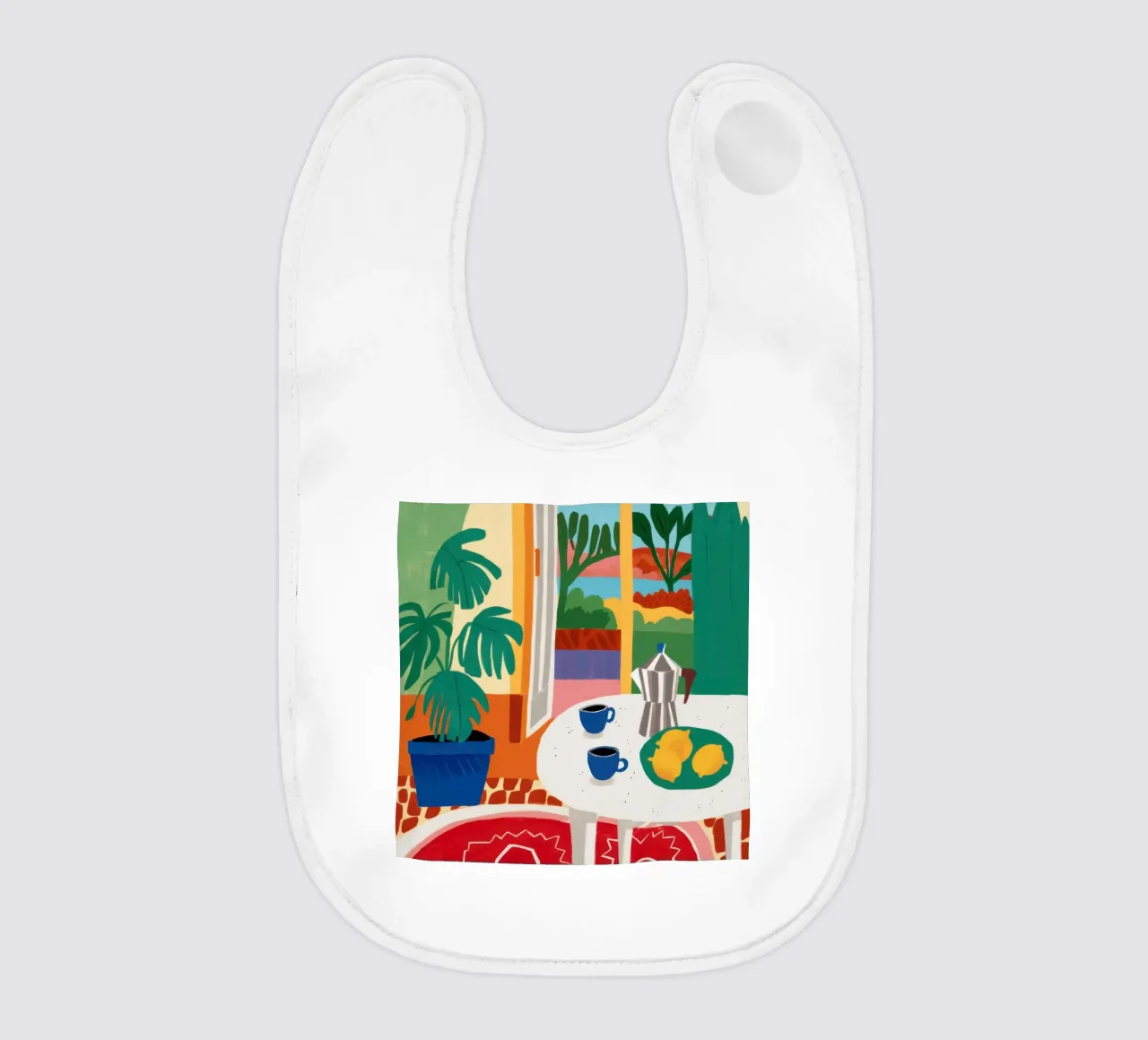 Sunlit Window Stillness baby bib by Arcane Lines