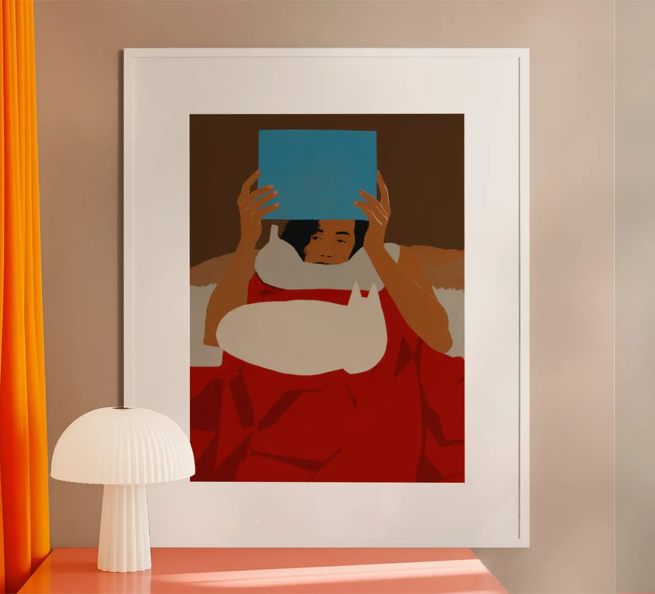 Santuario della lettura cremisi poster con telaio in plastica da Hollow Years