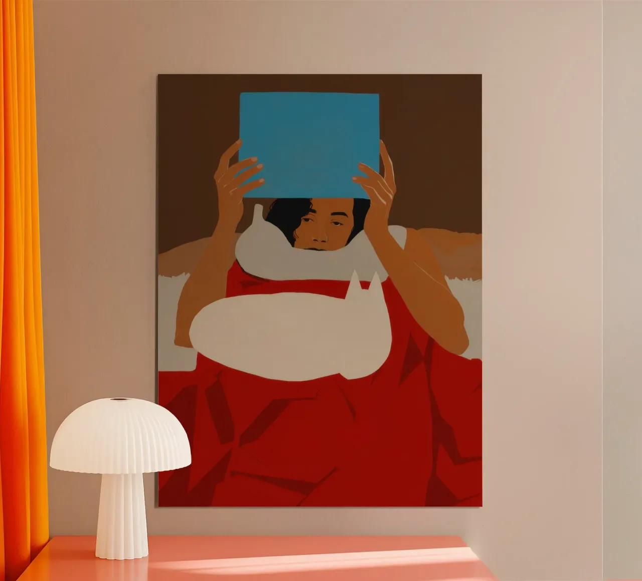 Santuario della lettura cremisi poster con telaio in plastica da Hollow Years