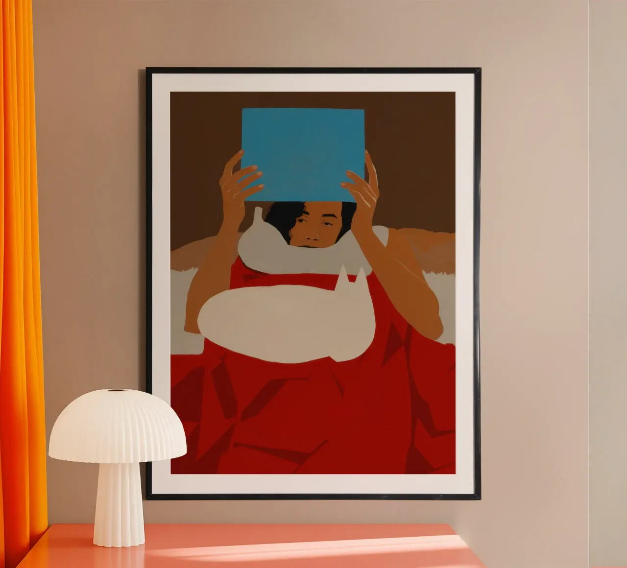 Santuario della lettura cremisi poster con telaio in plastica da Hollow Years