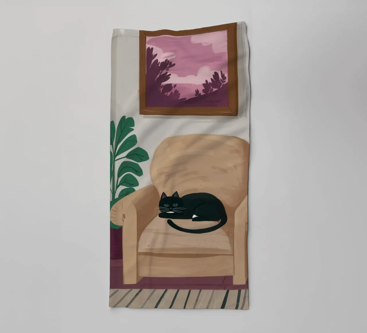 Luie stoel schaduw badhanddoek van Mossy Pigment
