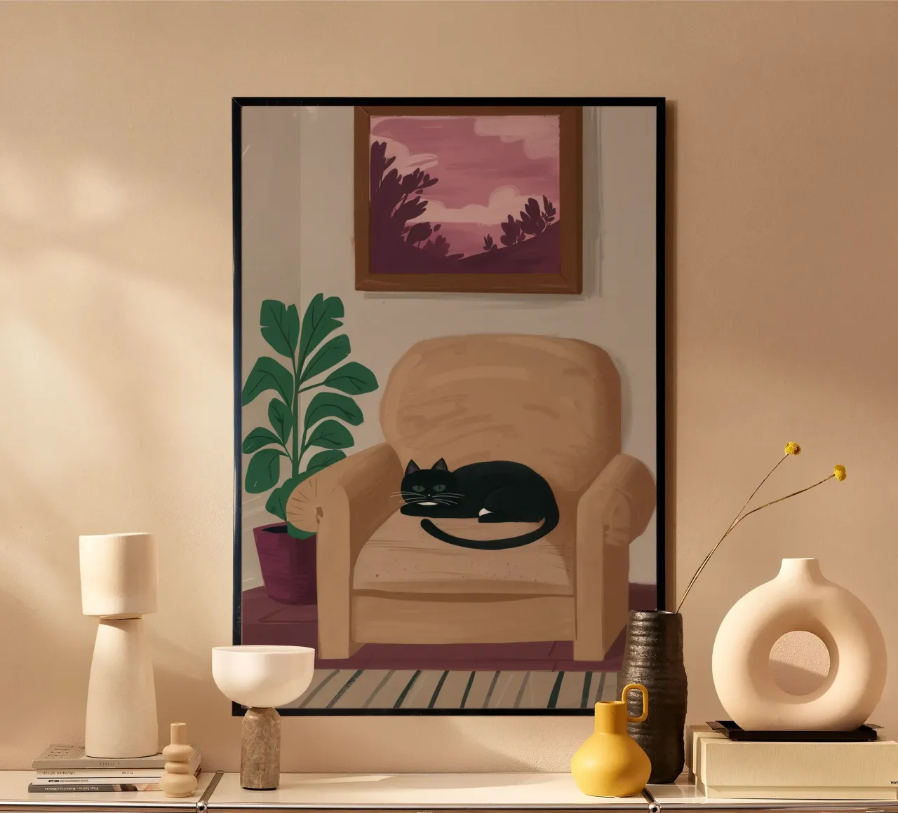 Armchair Slumber Shadow hahnemühle by Mossy Pigment