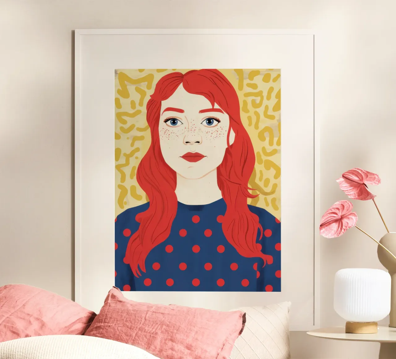 Testa rossa a pois poster da Sentinel Glow