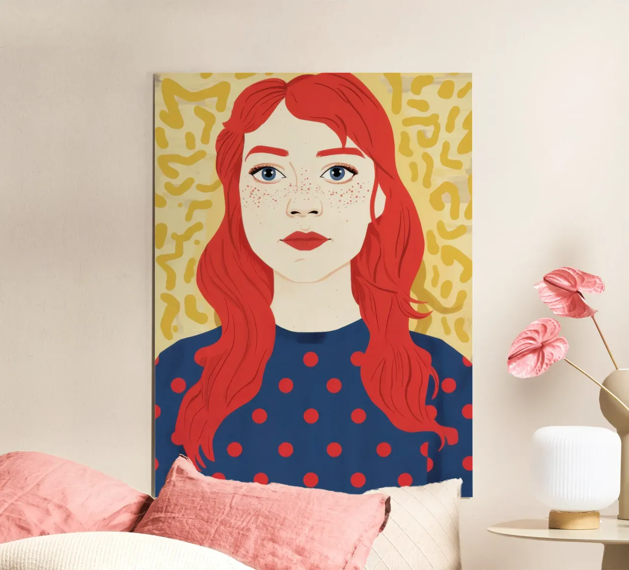 Testa rossa a pois poster da Sentinel Glow