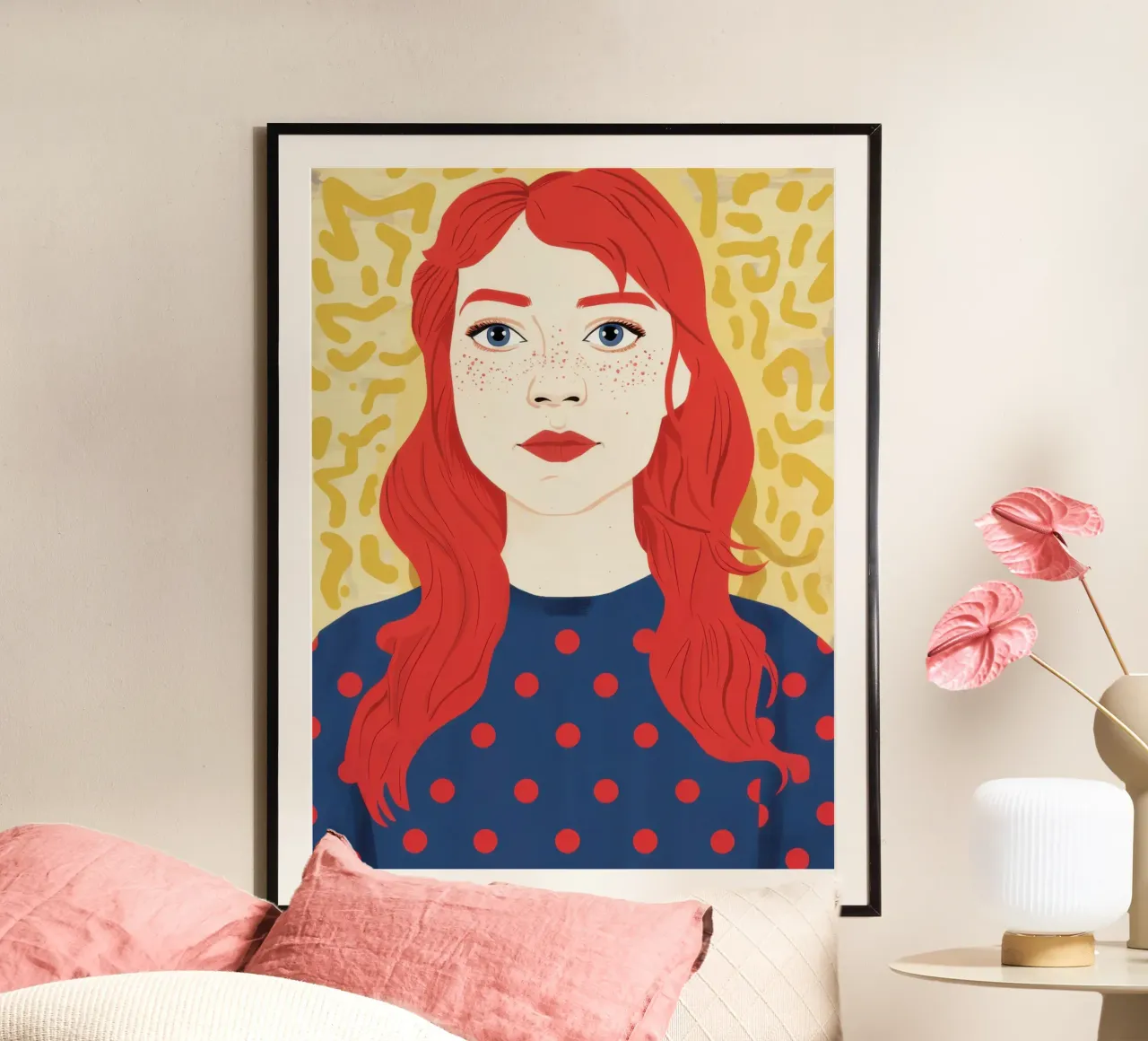 Testa rossa a pois poster da Sentinel Glow