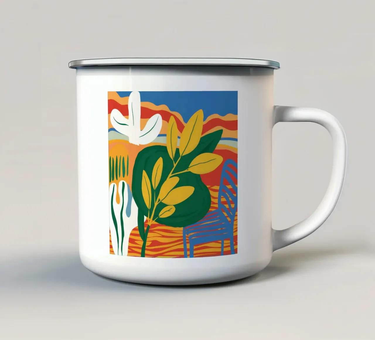Tableau di foglie d'oro tazza in smalto da Arcane Lines