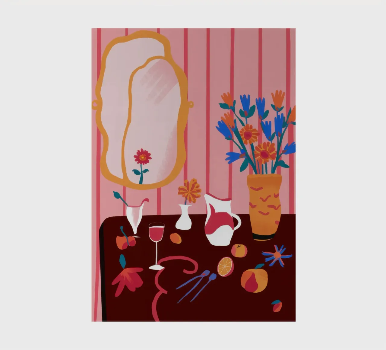 Whimsical Mirrored Still Life notebook by Hollow Years