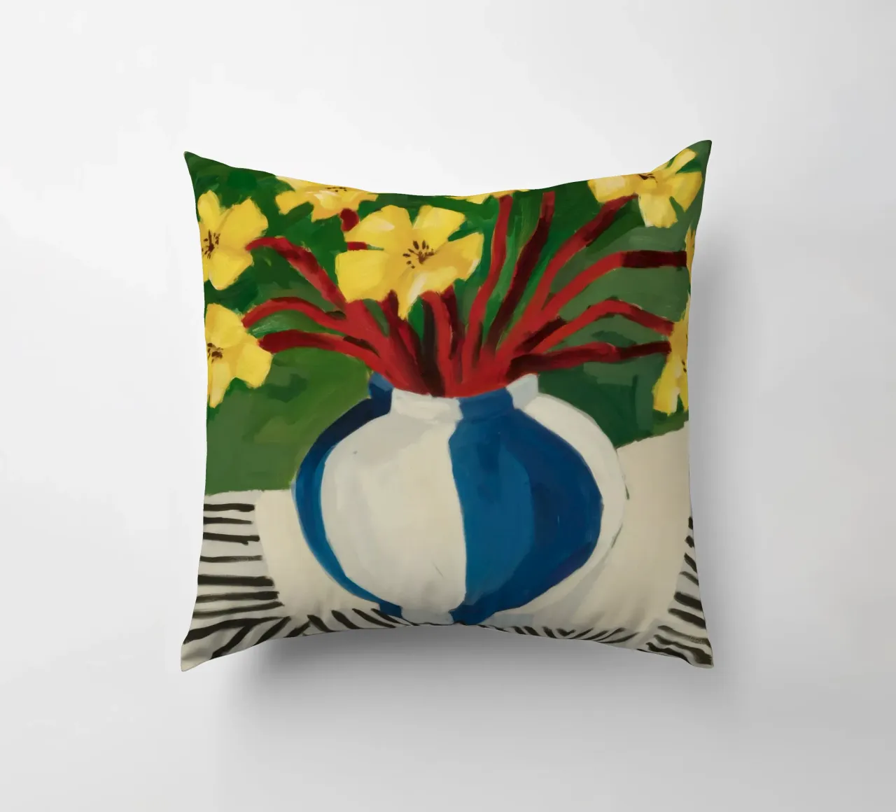 Bouquet giallo classico cuscino da Arcane Lines