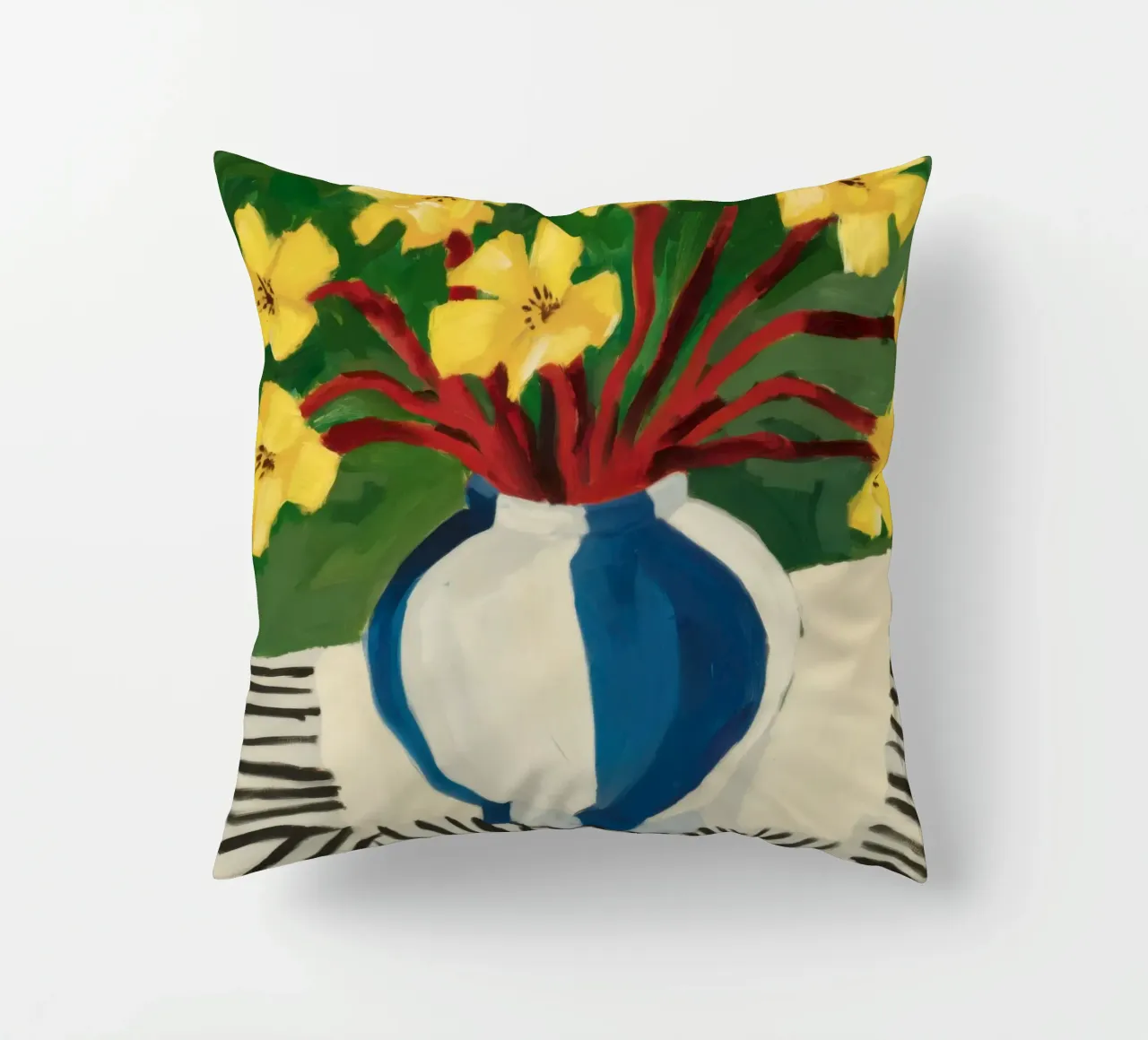 Bouquet giallo classico cuscino da Arcane Lines