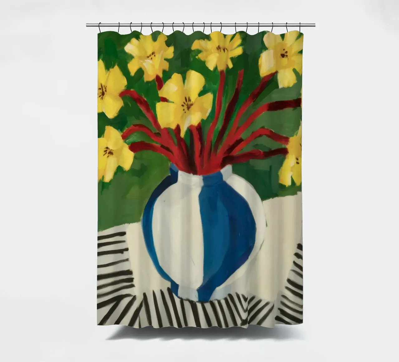 Bouquet giallo classico tenda da doccia da Arcane Lines