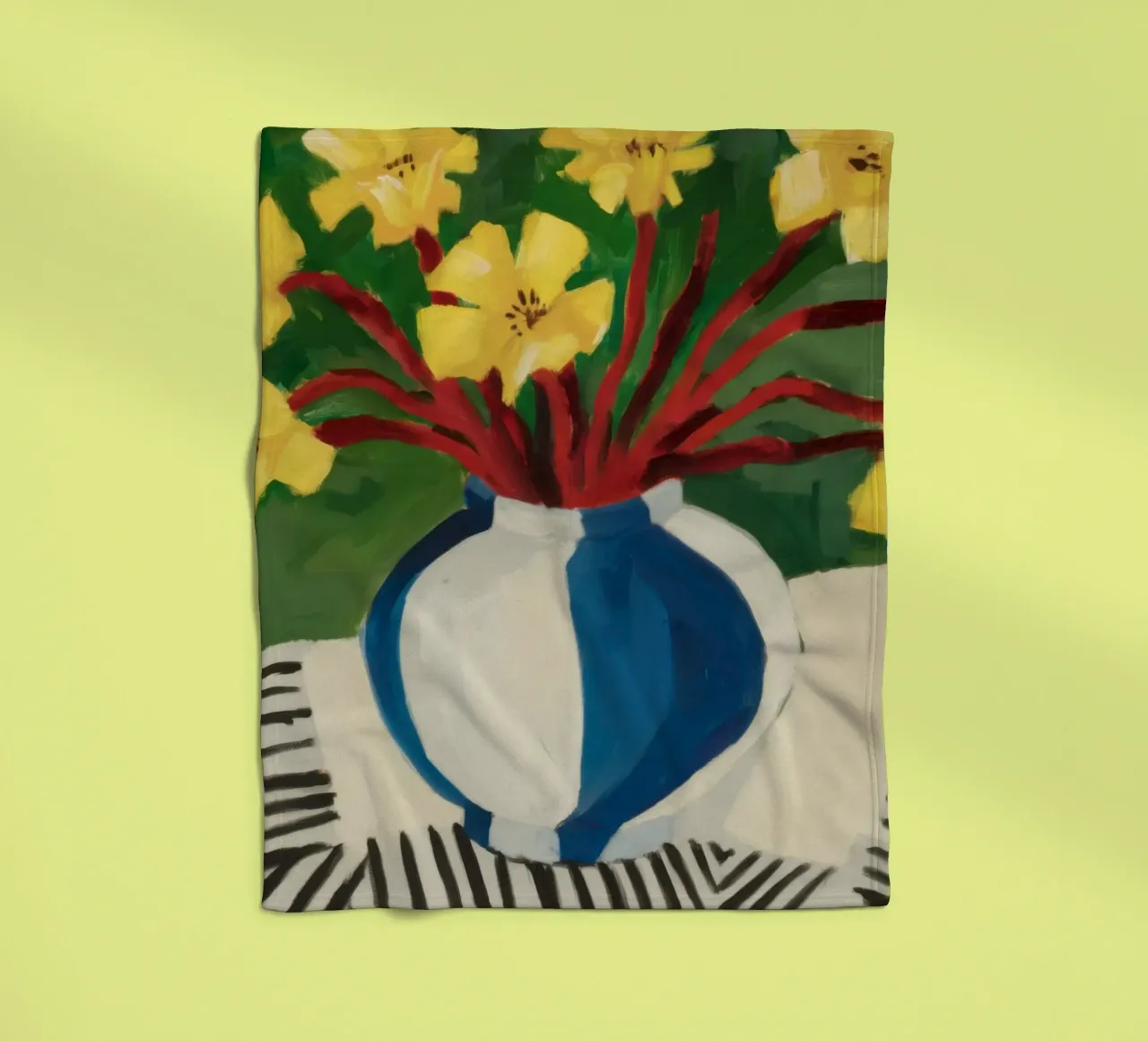 Bouquet giallo classico coperta in pile da Arcane Lines