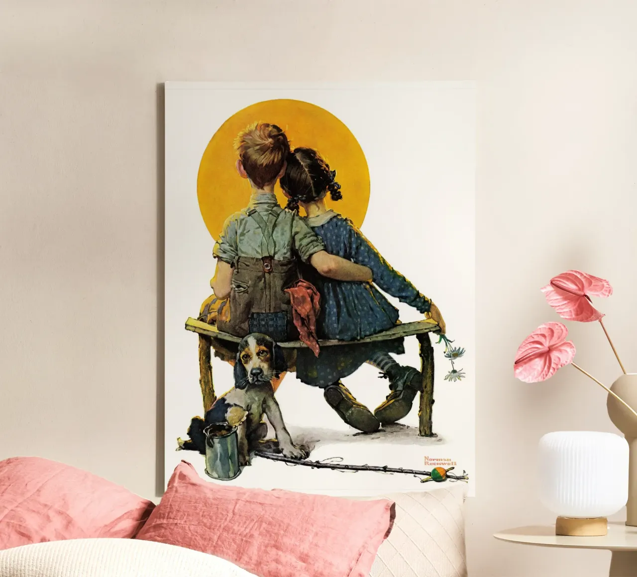 Exploring Norman Rockwell's Iconic Little Spooners canvas by Spencer Farrell2