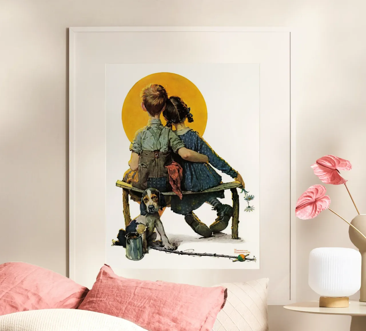 Alla scoperta dei piccoli cucchiai iconici di Norman Rockwell poster con telaio in legno da Spencer Farrell2