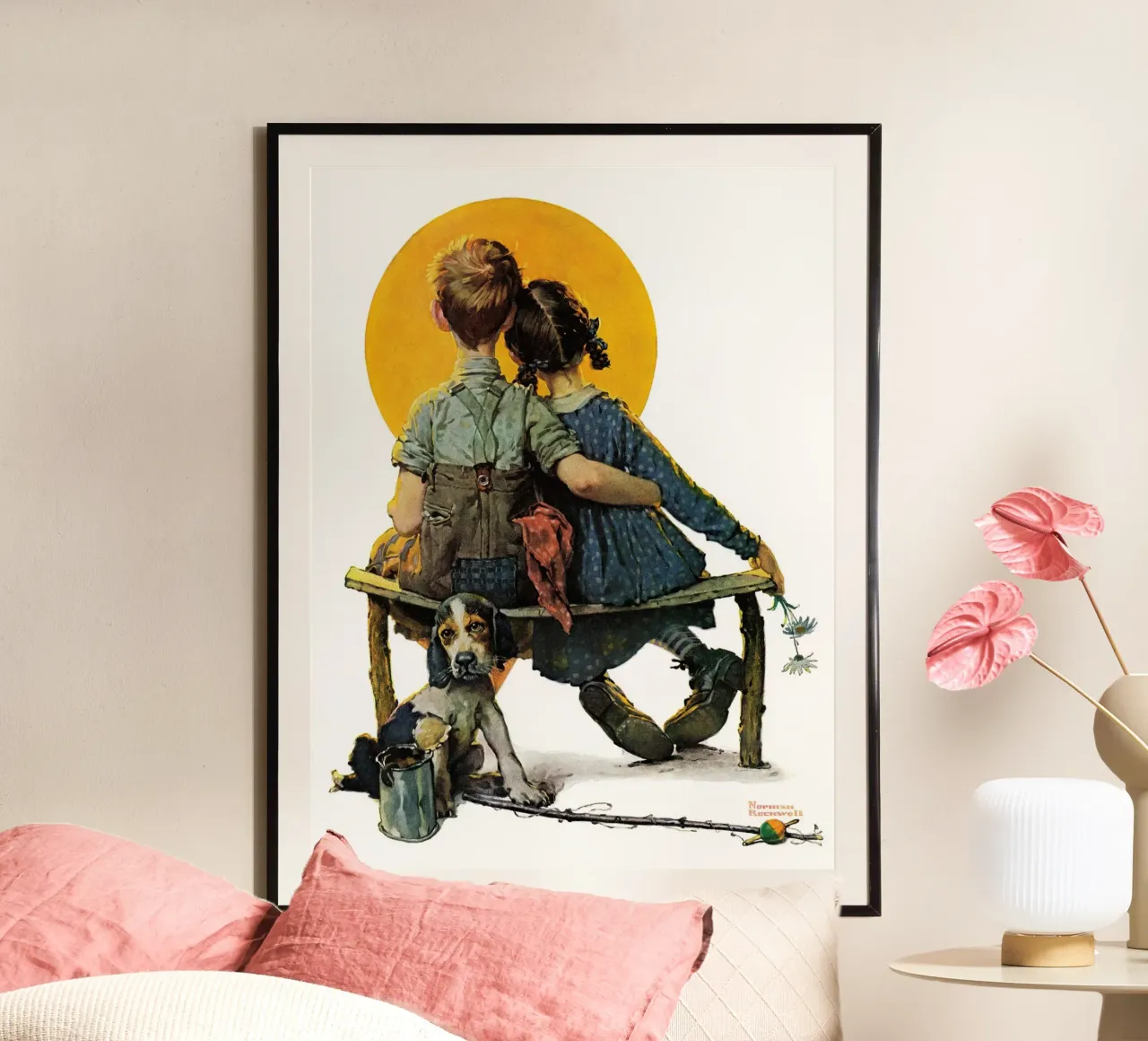 Alla scoperta dei piccoli cucchiai iconici di Norman Rockwell poster con telaio in legno da Spencer Farrell2