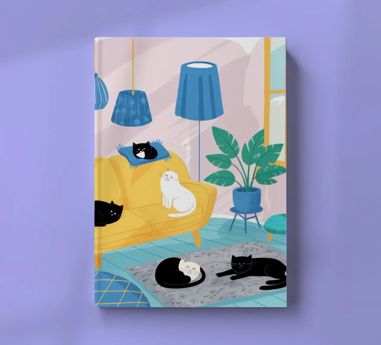 Feline Midday Slumber notebook by Hollow Years
