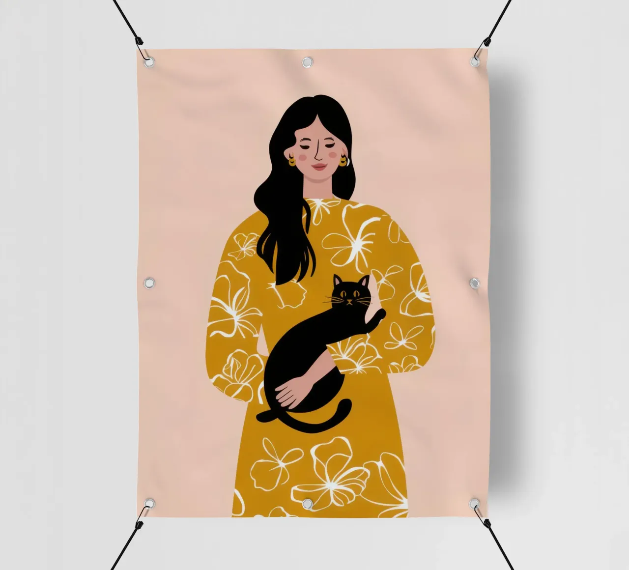 Abbraccio floreale dorato telo in pvc da Hollow Years