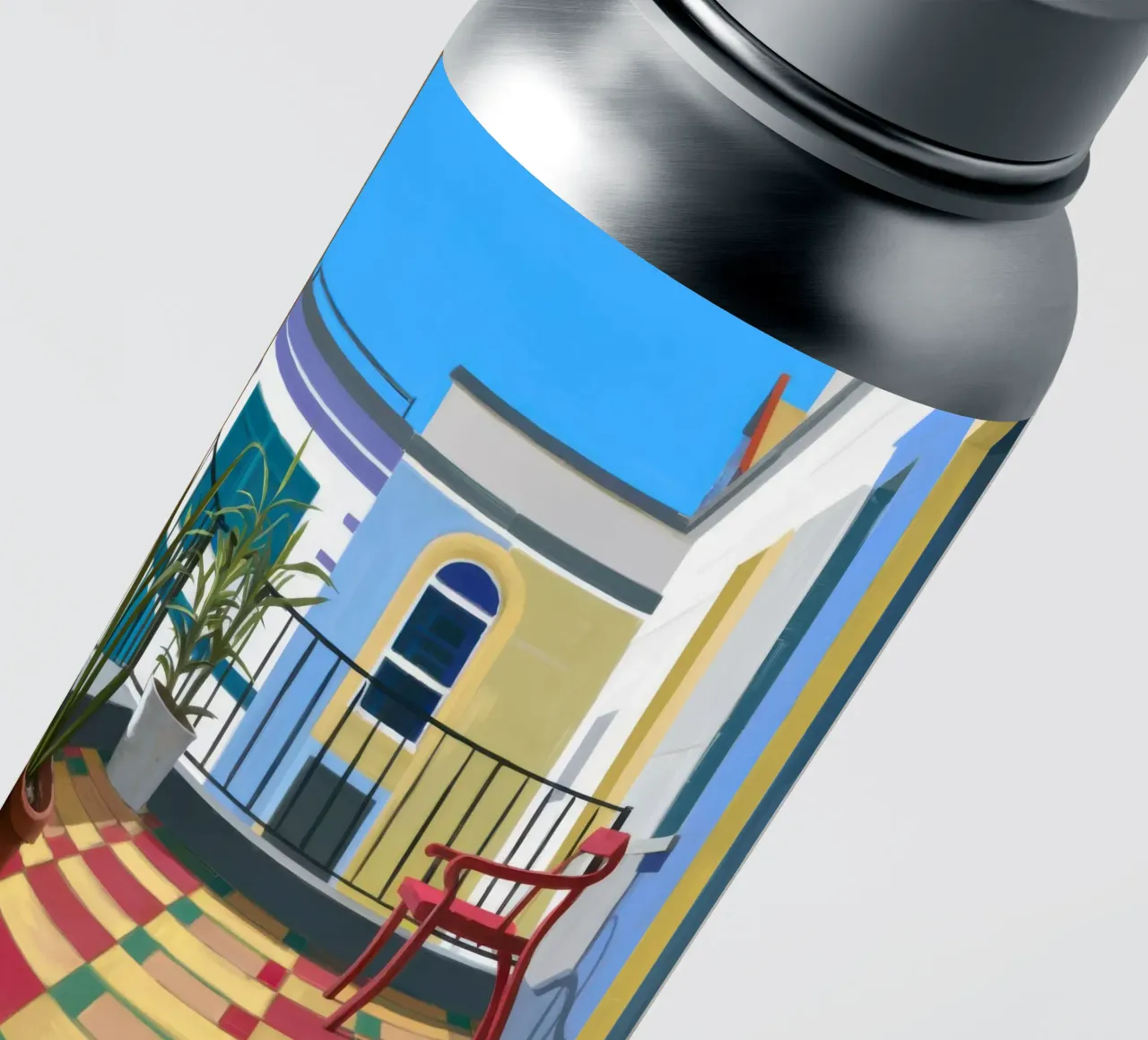 Chromatic Balcony View sticker by Mossy Pigment