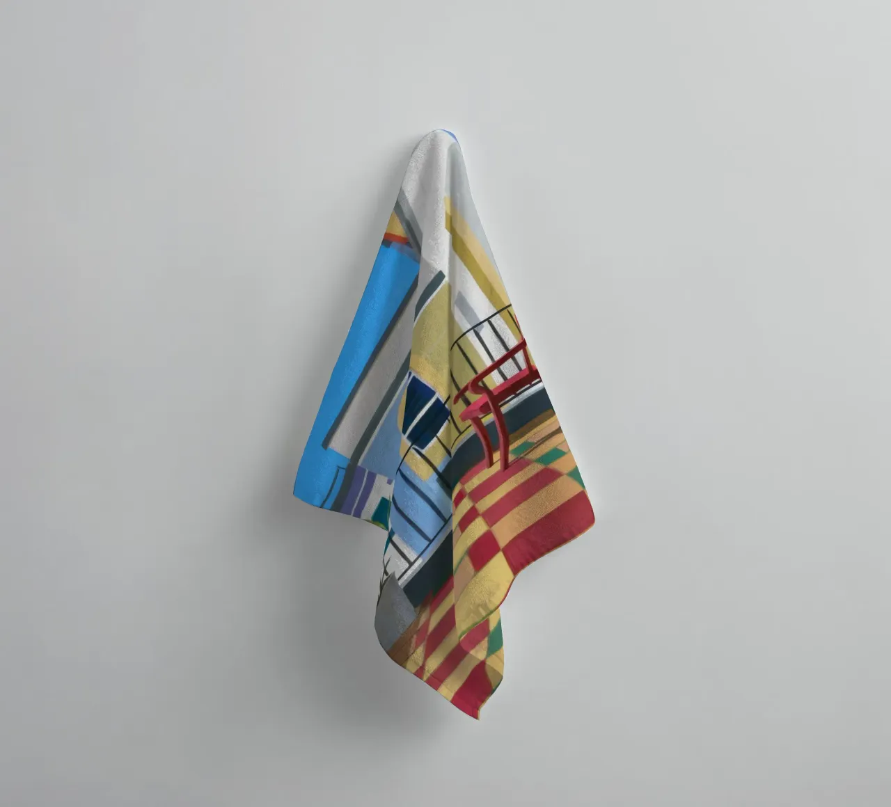 Chromatic Balcony View towel by Mossy Pigment