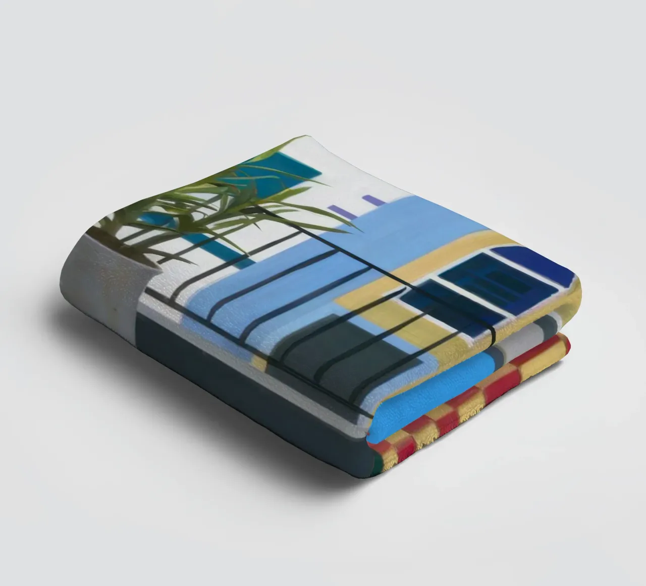 Chromatic Balcony View towel by Mossy Pigment