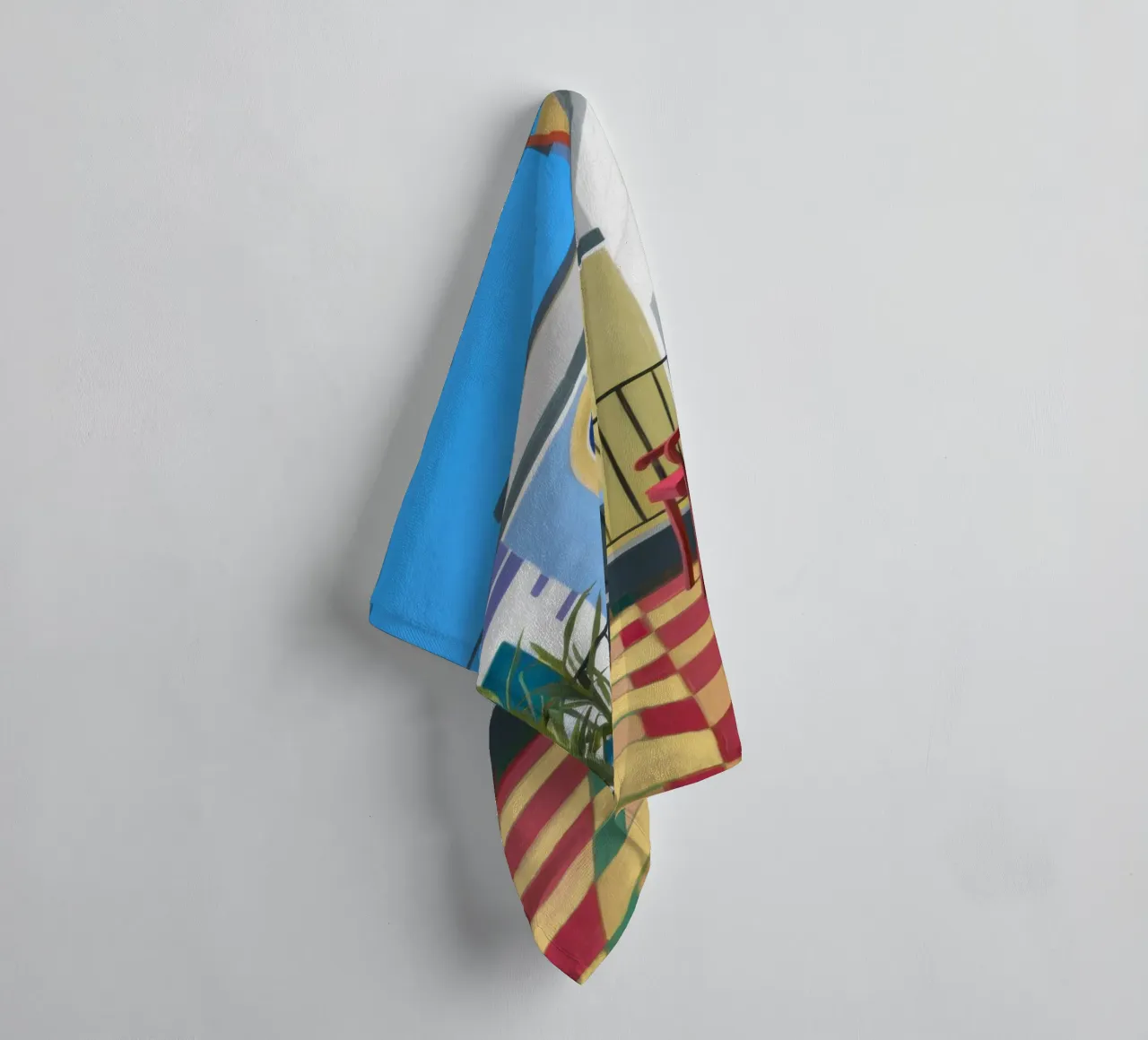 Chromatic Balcony View towel by Mossy Pigment