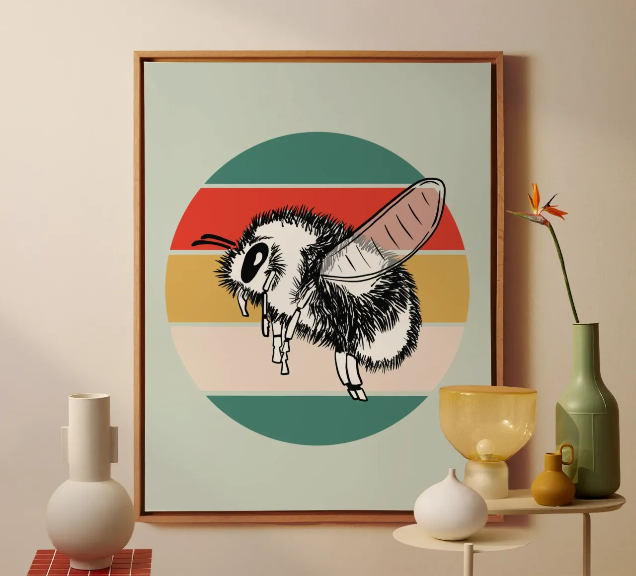 Retro Hummel tela con Cornice a cassetta da BAINAI