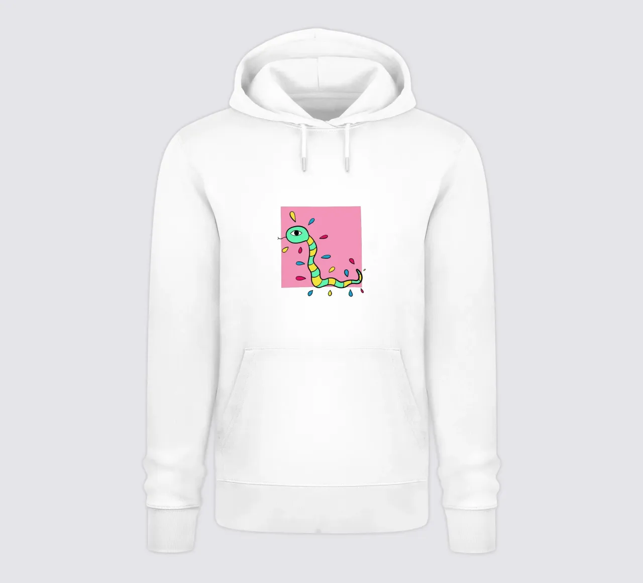 Snake and pink felpa con cappuccio da BAINAI