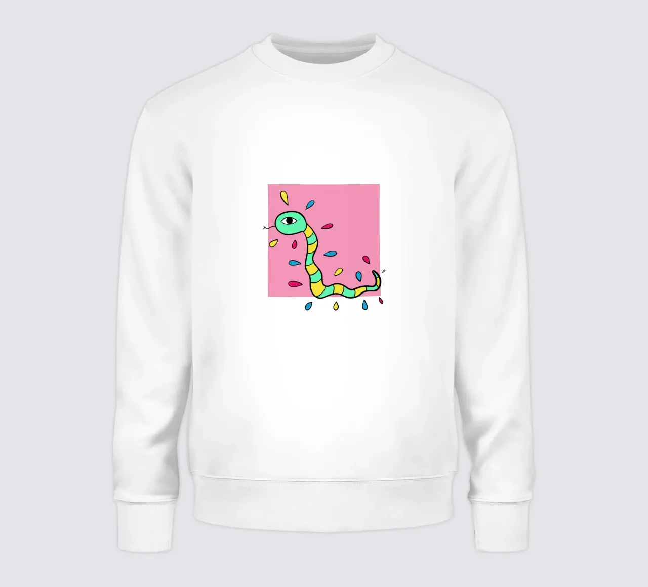 Snake and pink felpa da BAINAI