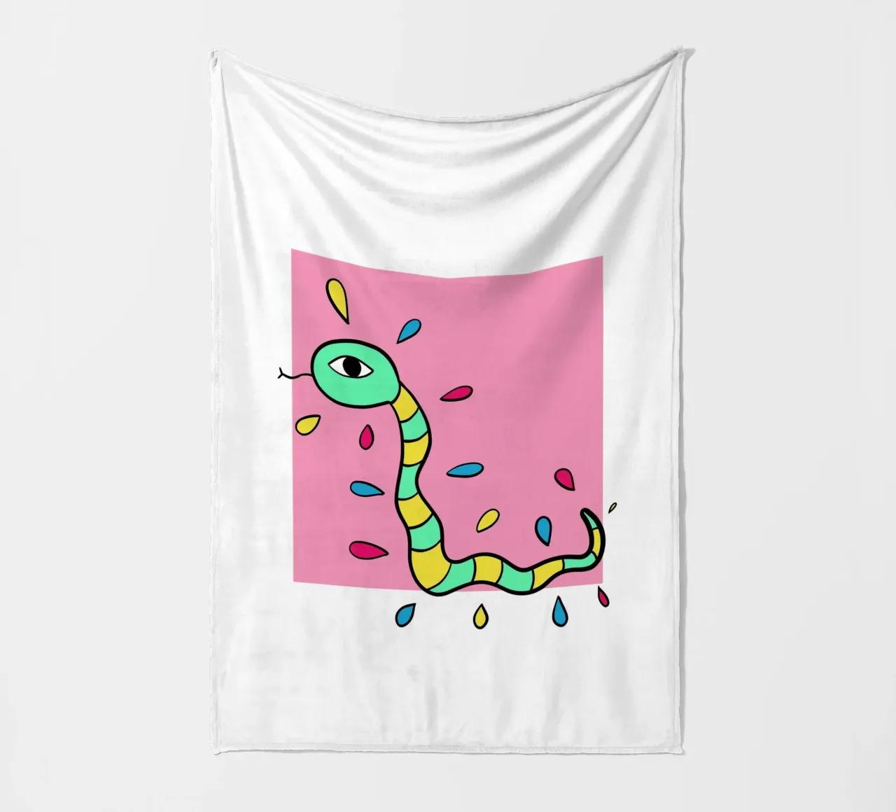 Snake and pink coperta in pile da BAINAI