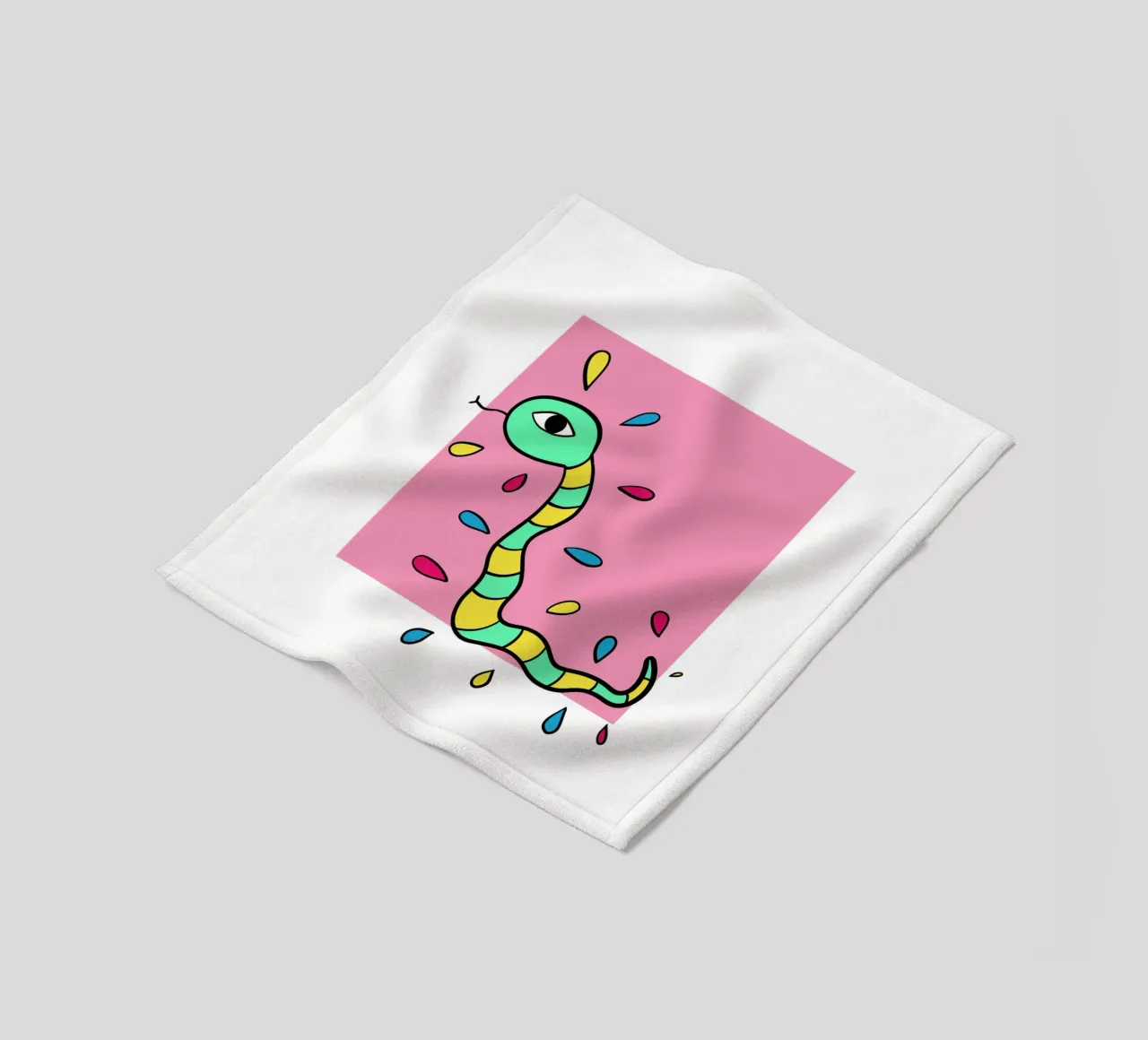 Snake and pink coperta in pile da BAINAI