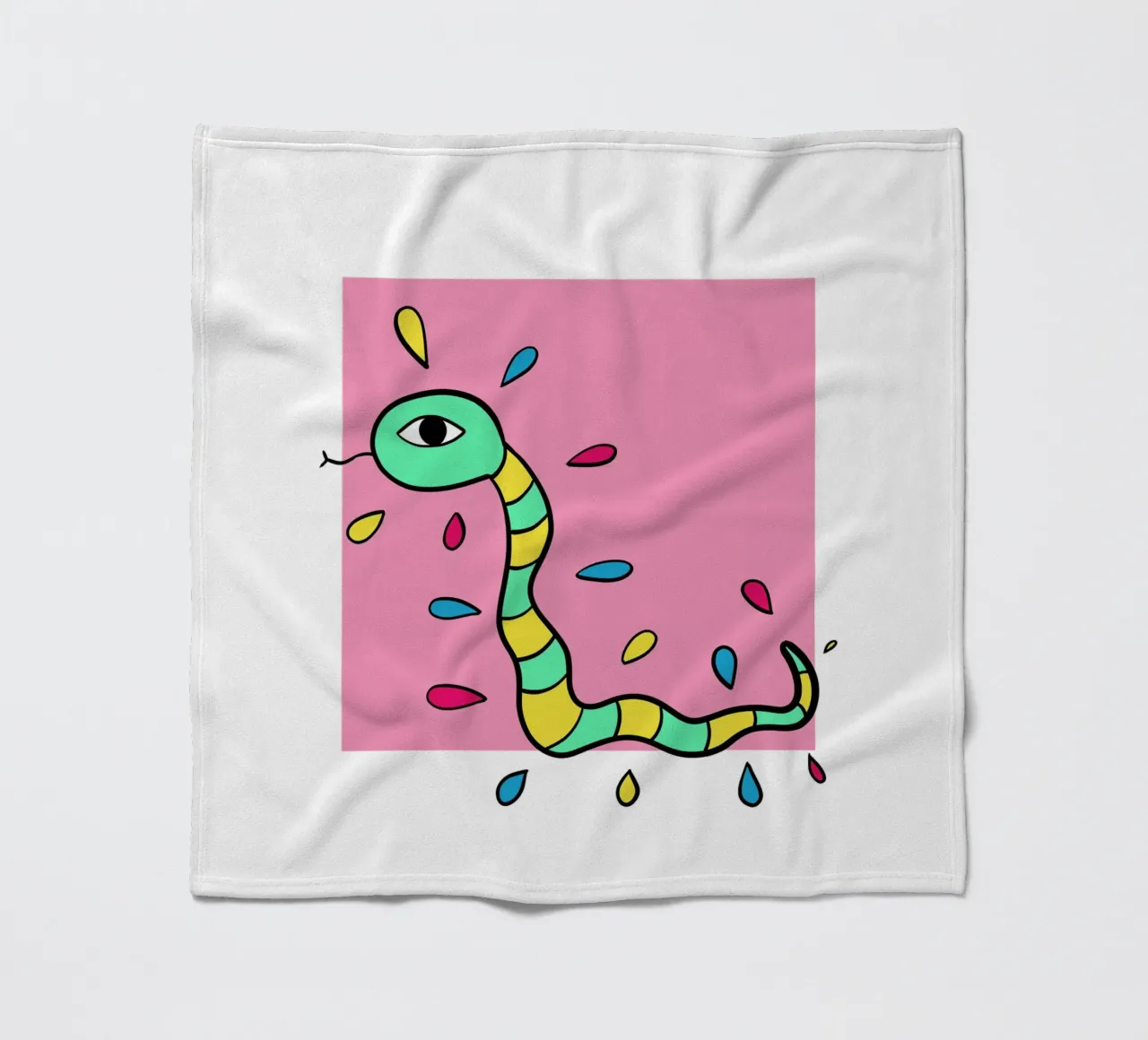 Snake and pink coperta in pile da BAINAI