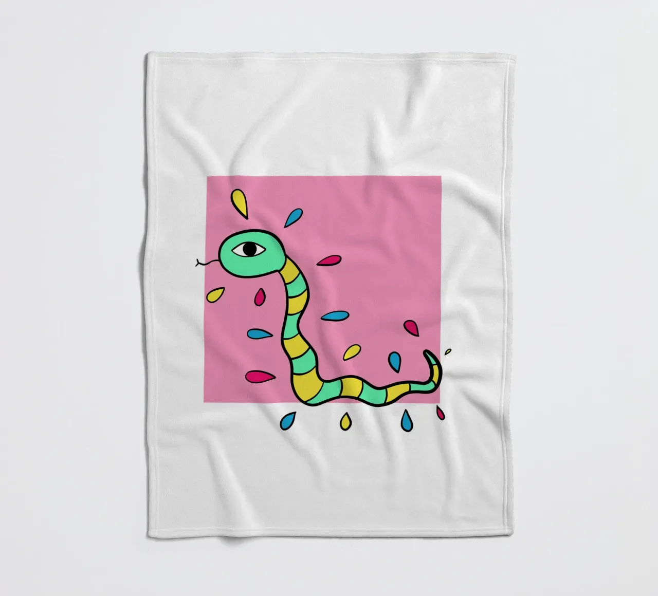 Snake and pink coperta in pile da BAINAI