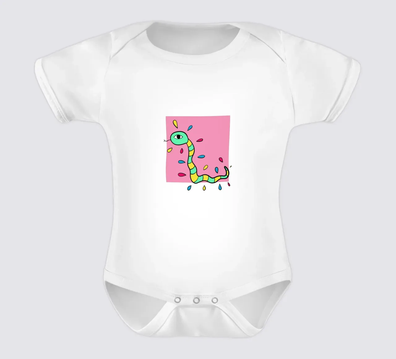 Snake and pink body neonato maniche corte da BAINAI
