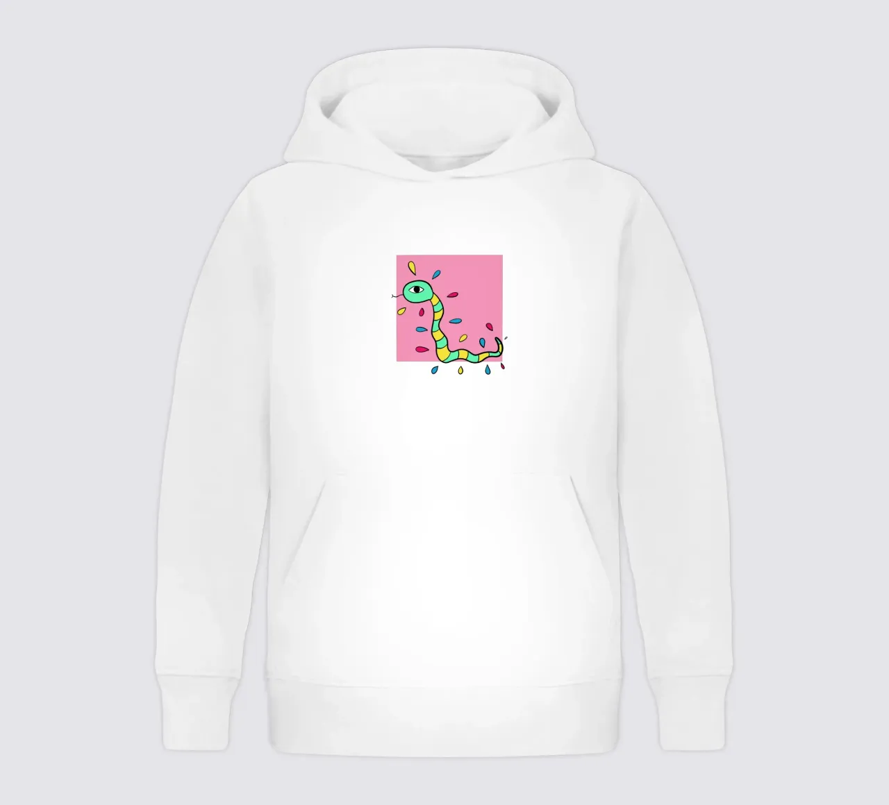 Snake and pink felpa bambino con cappuccio da BAINAI