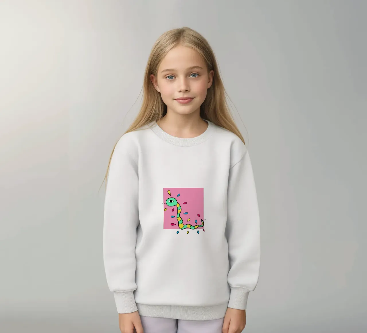 Snake and pink felpa bambino da BAINAI