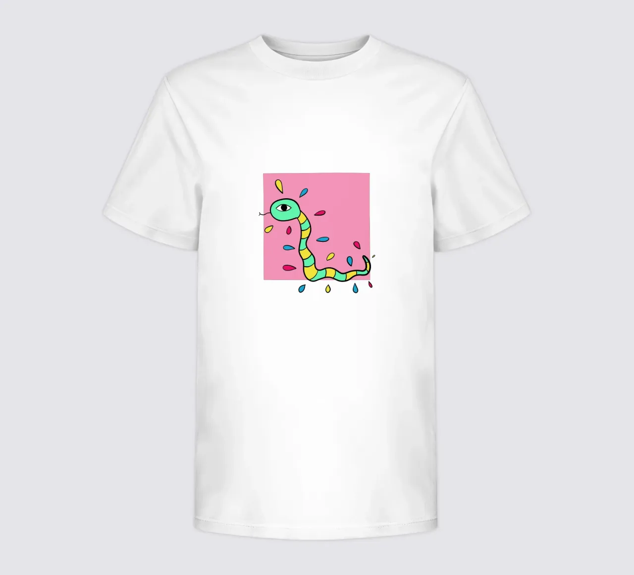 Snake and pink t-shirt bambini da BAINAI