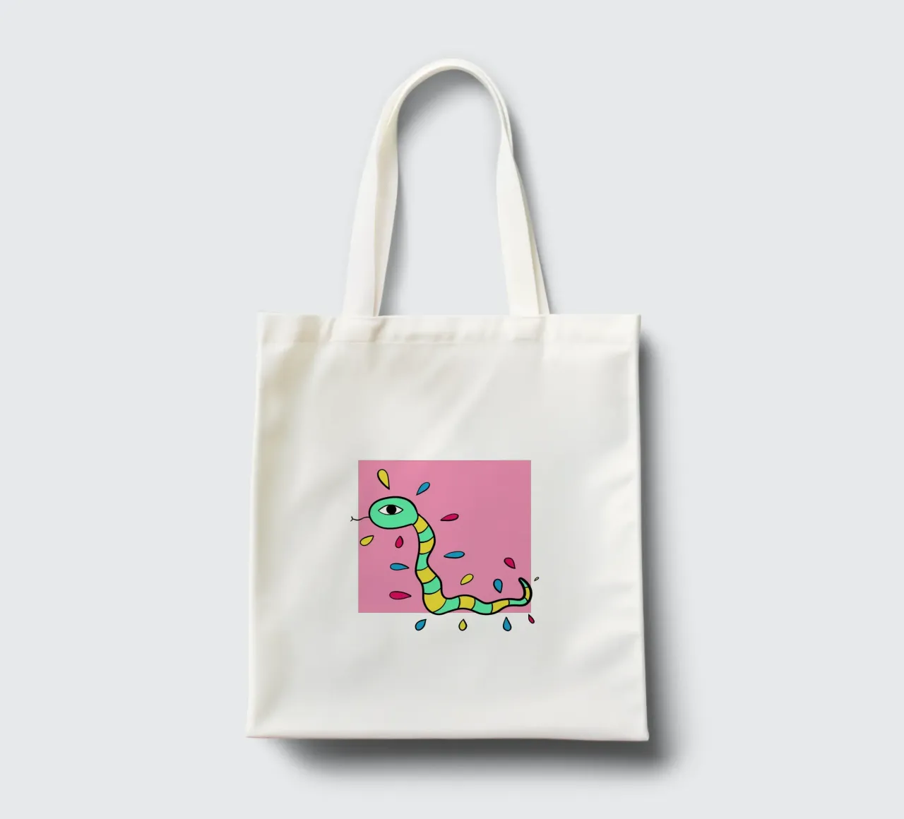 Snake and pink borsa in juta da BAINAI