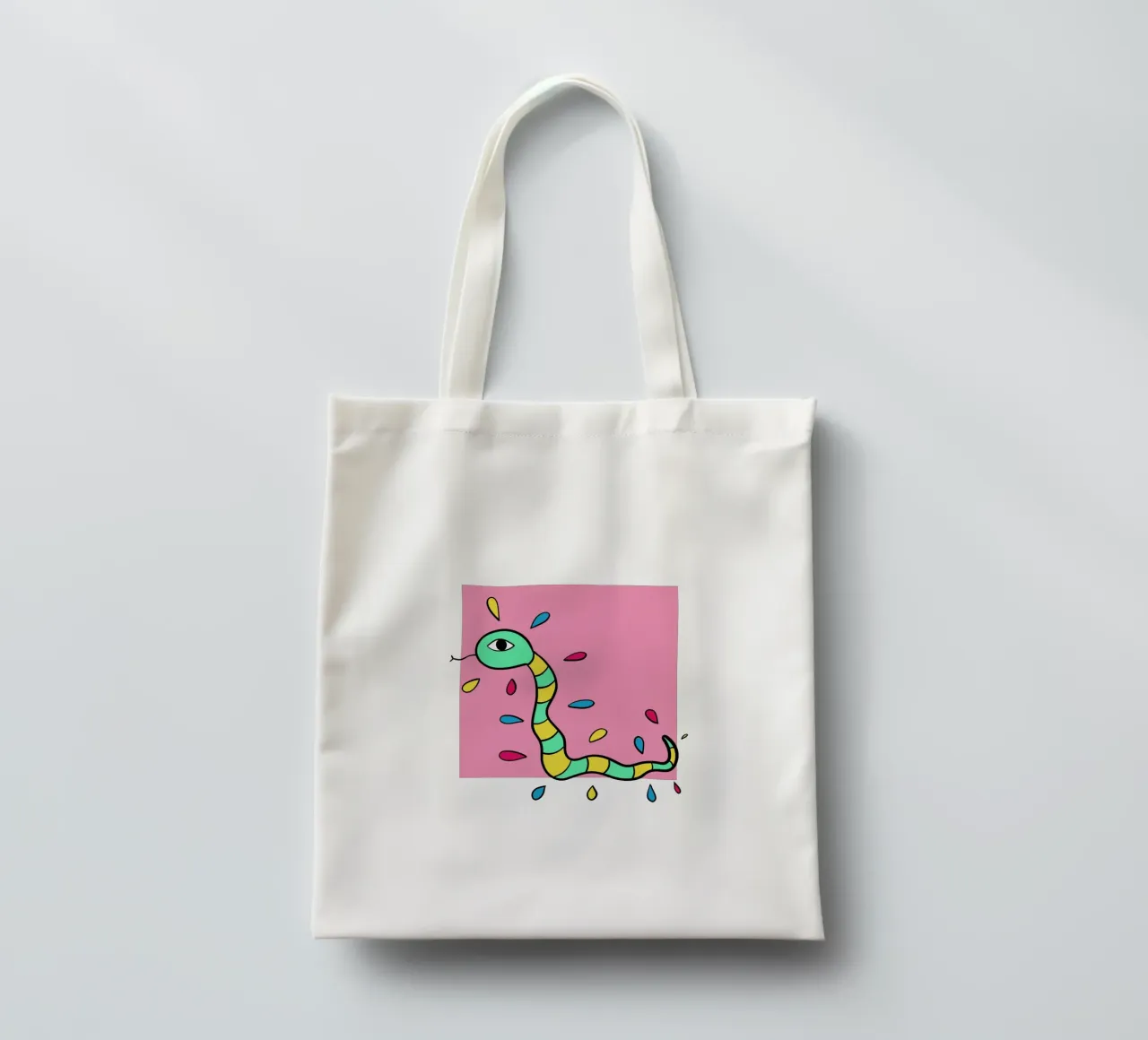 Snake and pink borsa in juta da BAINAI
