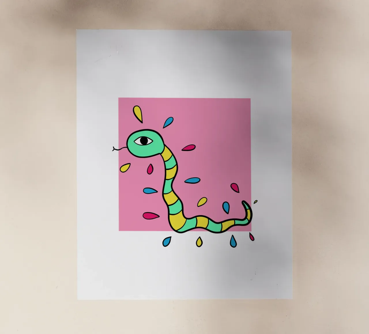 Snake and pink pellicola backlit da BAINAI