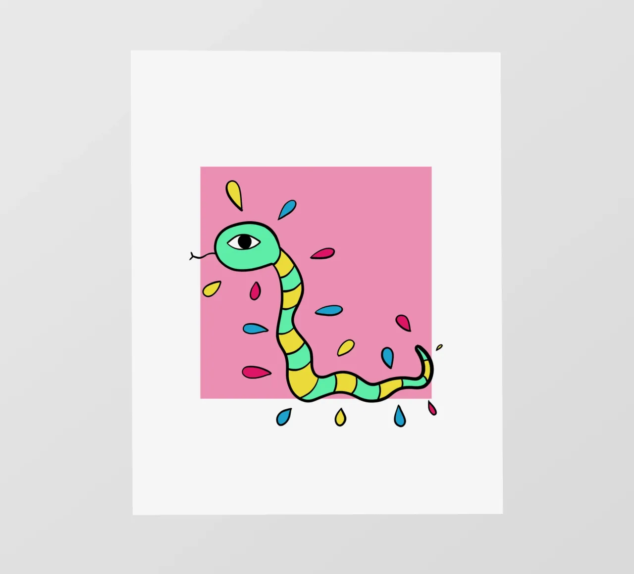 Snake and pink pellicola backlit da BAINAI
