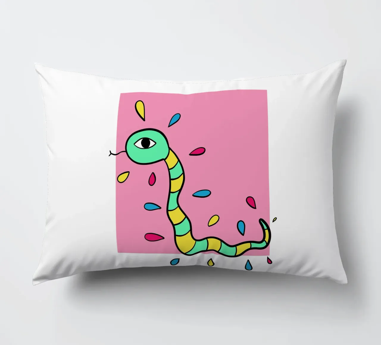 Snake and pink cuscino da BAINAI