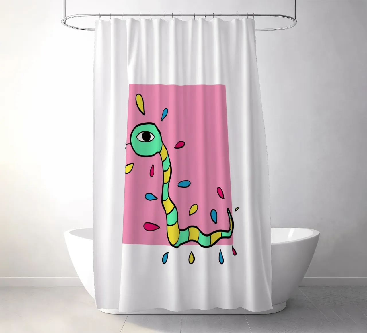 Snake and pink tenda da doccia da BAINAI