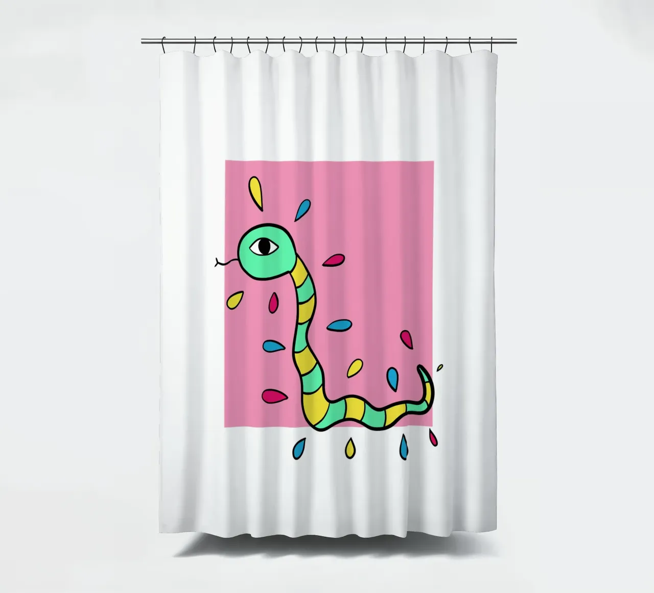 Snake and pink tenda da doccia da BAINAI