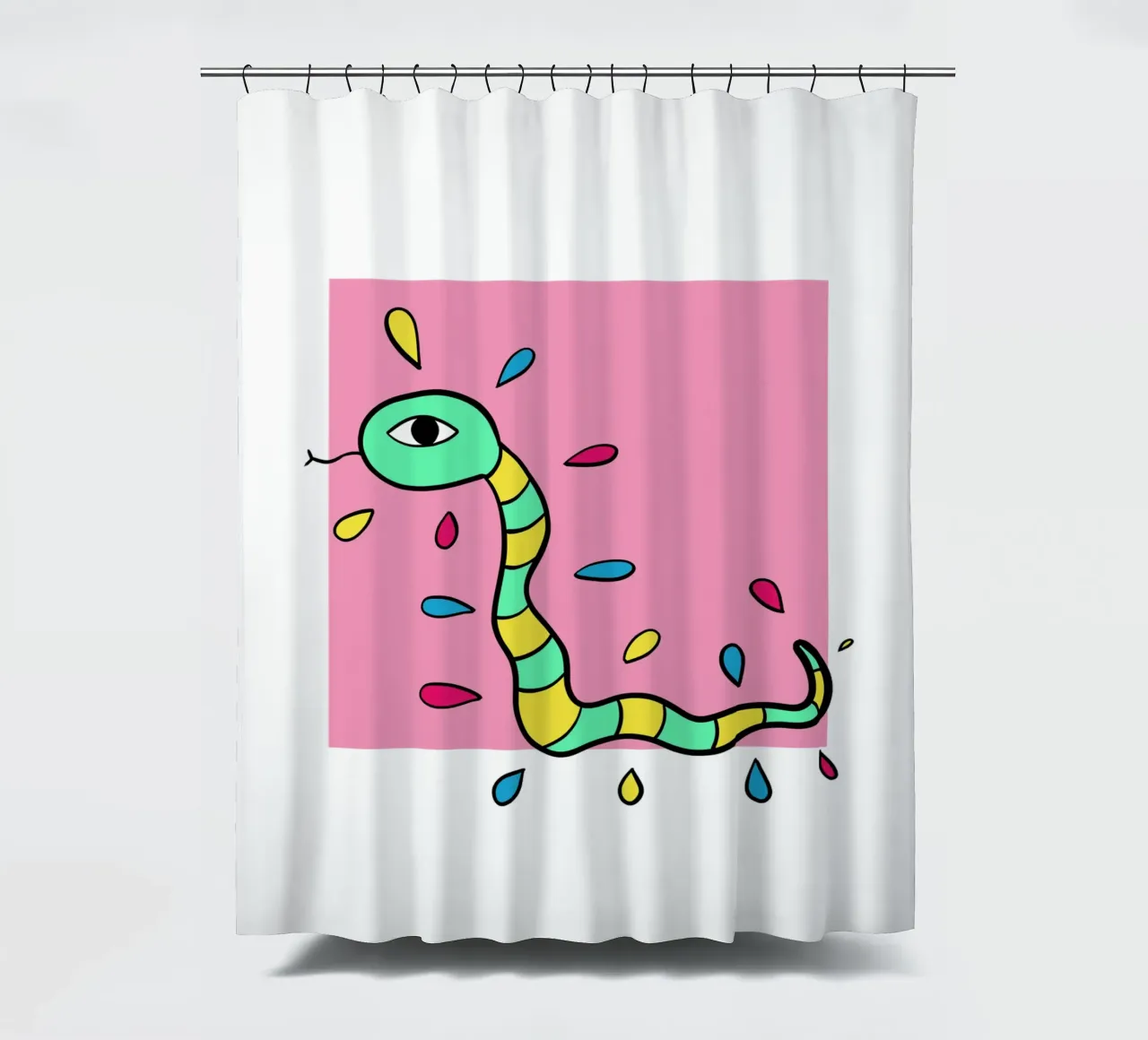 Snake and pink tenda da doccia da BAINAI