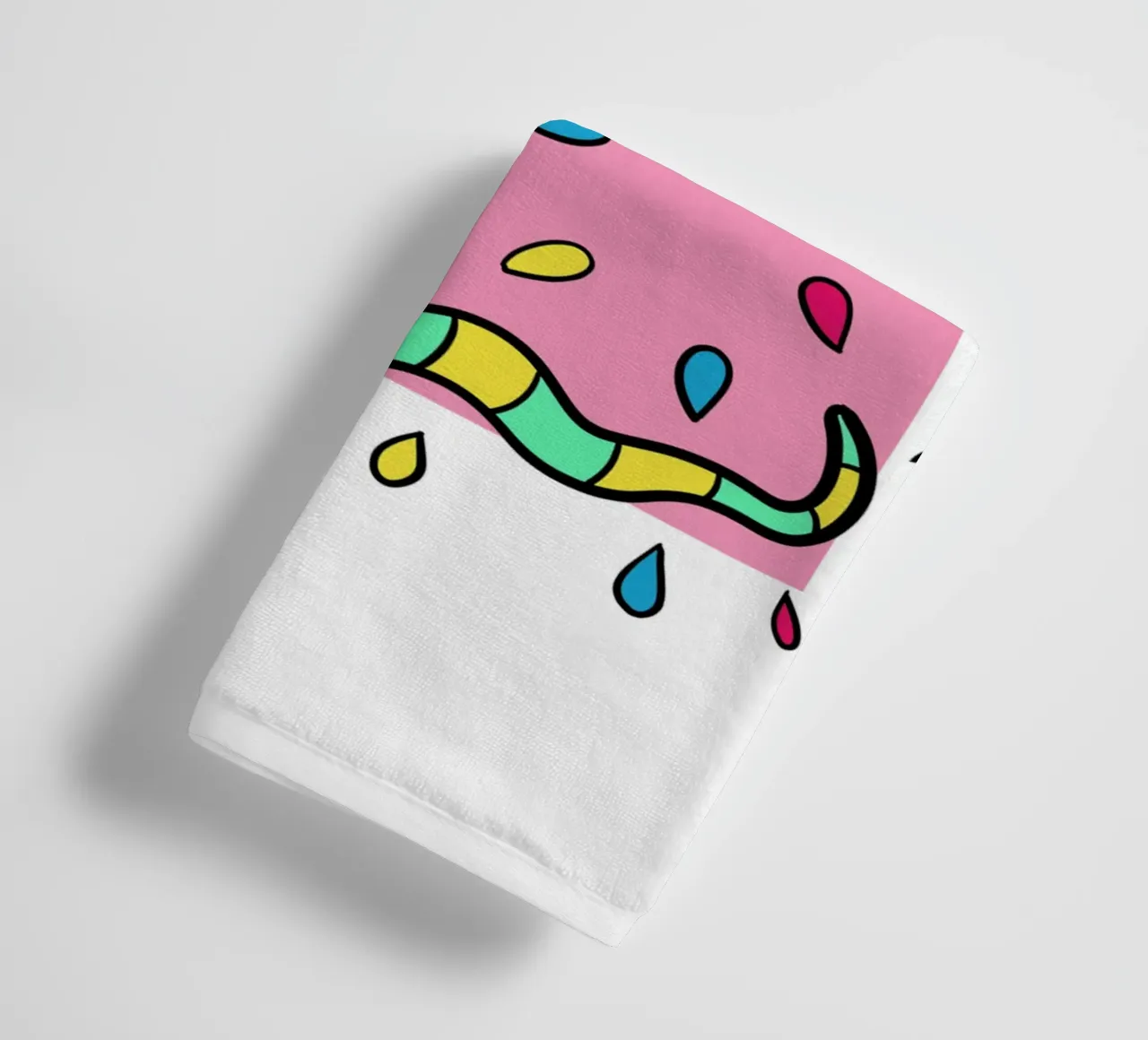 Snake and pink asciugamano da bagno da BAINAI