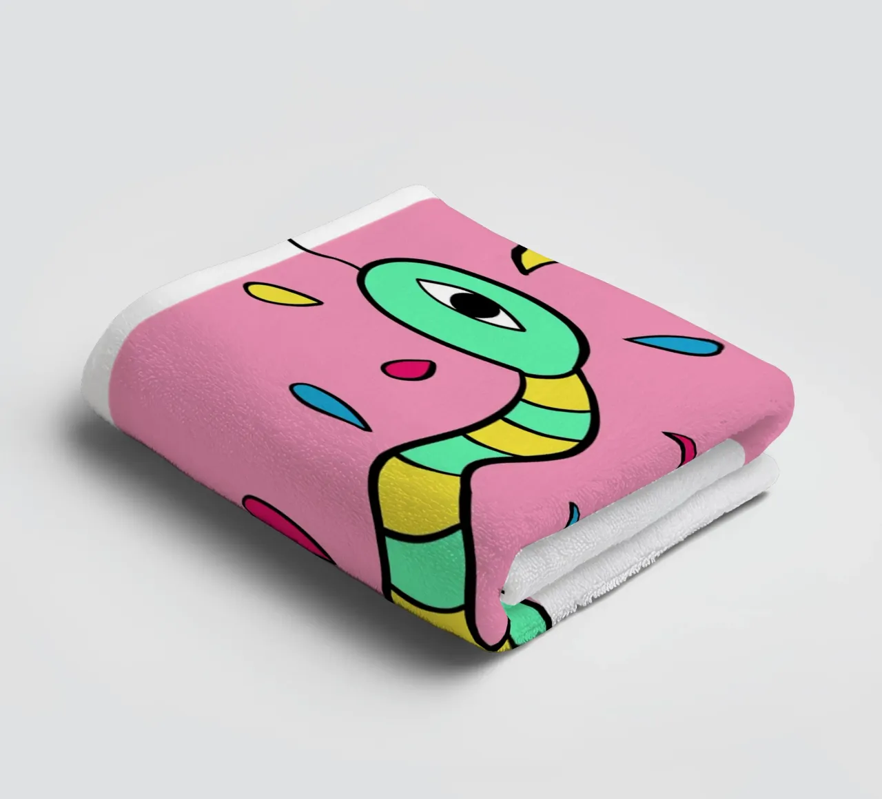 Snake and pink asciugamano da bagno da BAINAI