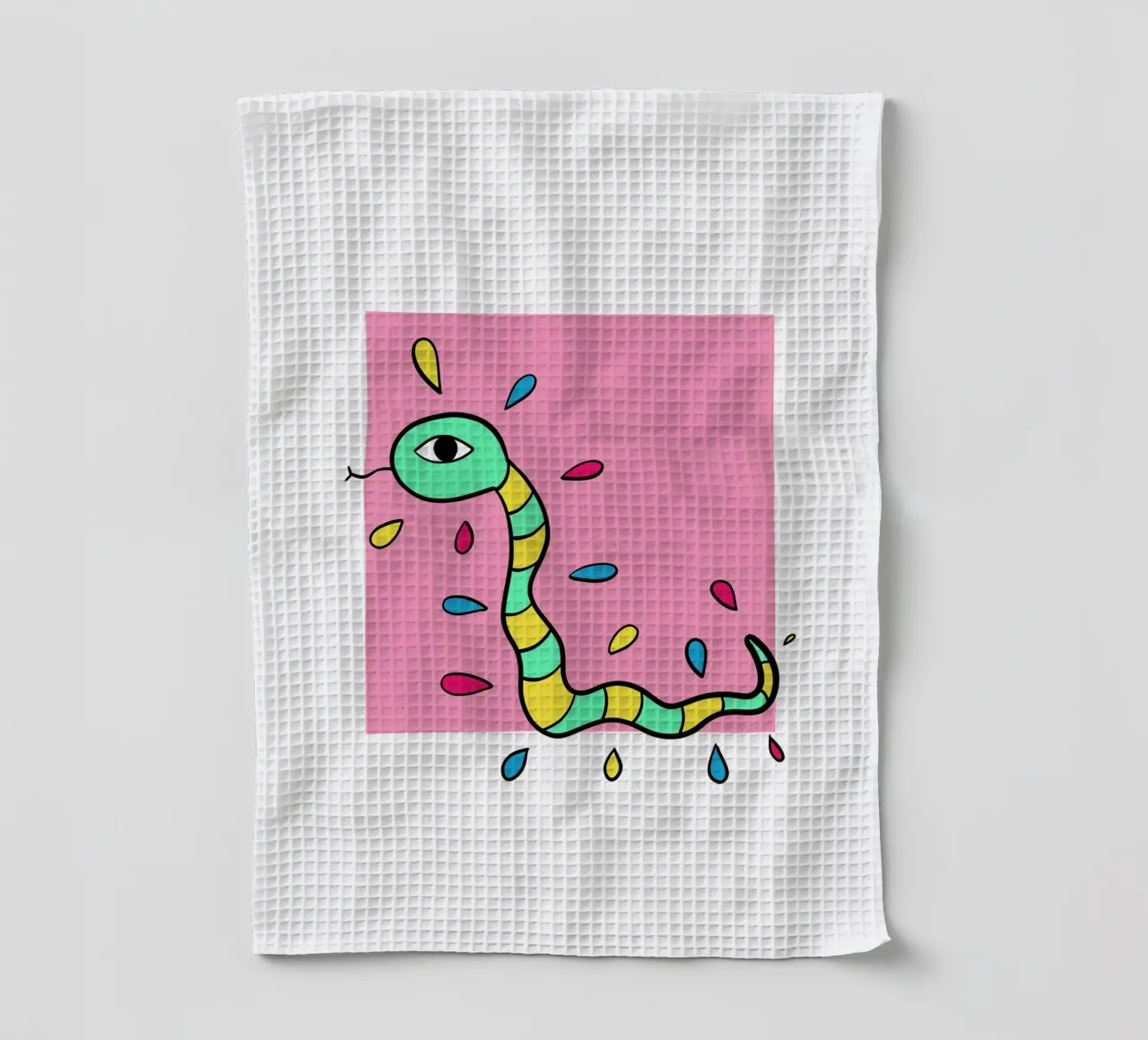 Snake and pink canovaccio da cucina da BAINAI
