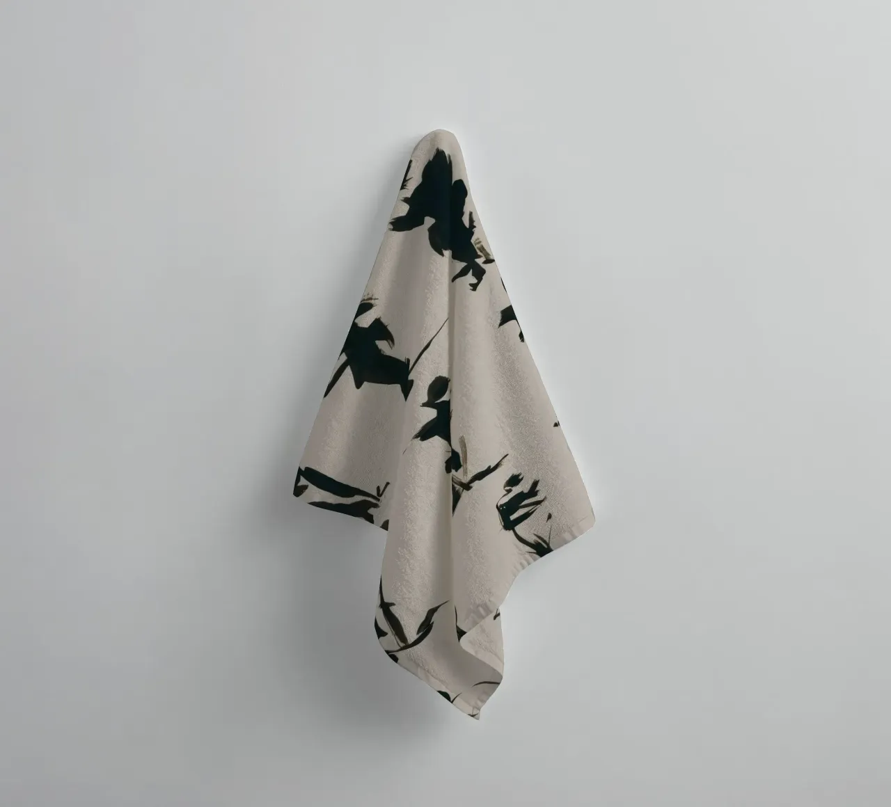 Monochrome Movement Study towel by Mossy Pigment