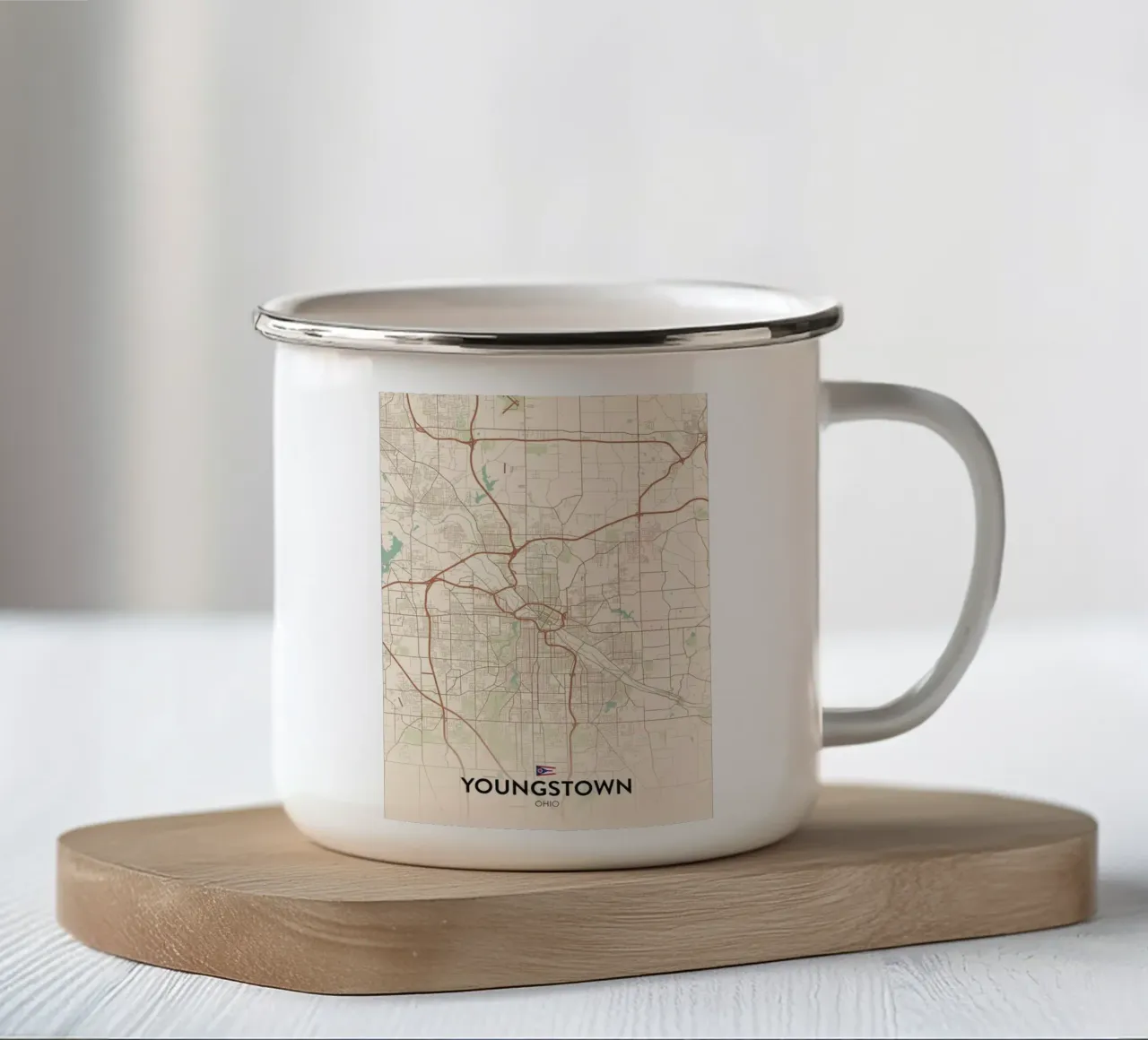 Youngstown OH tazza in smalto da Rick Thompson