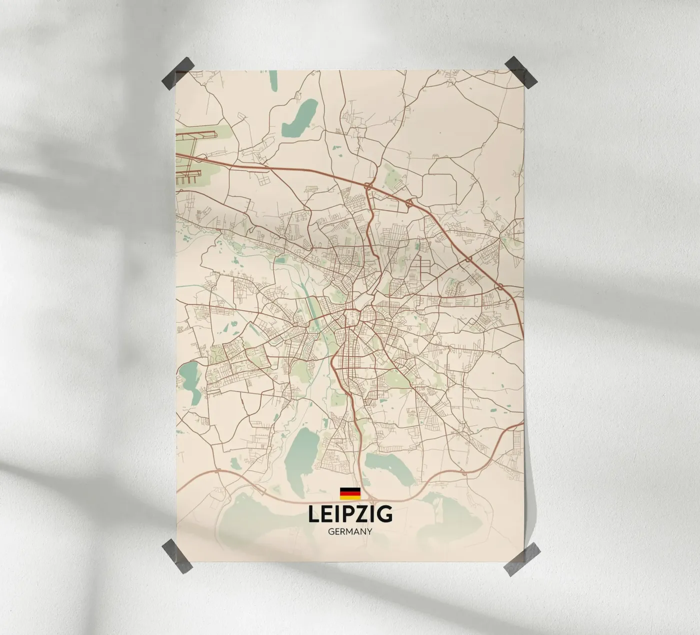 Leipzig DE poster by Rick Thompson