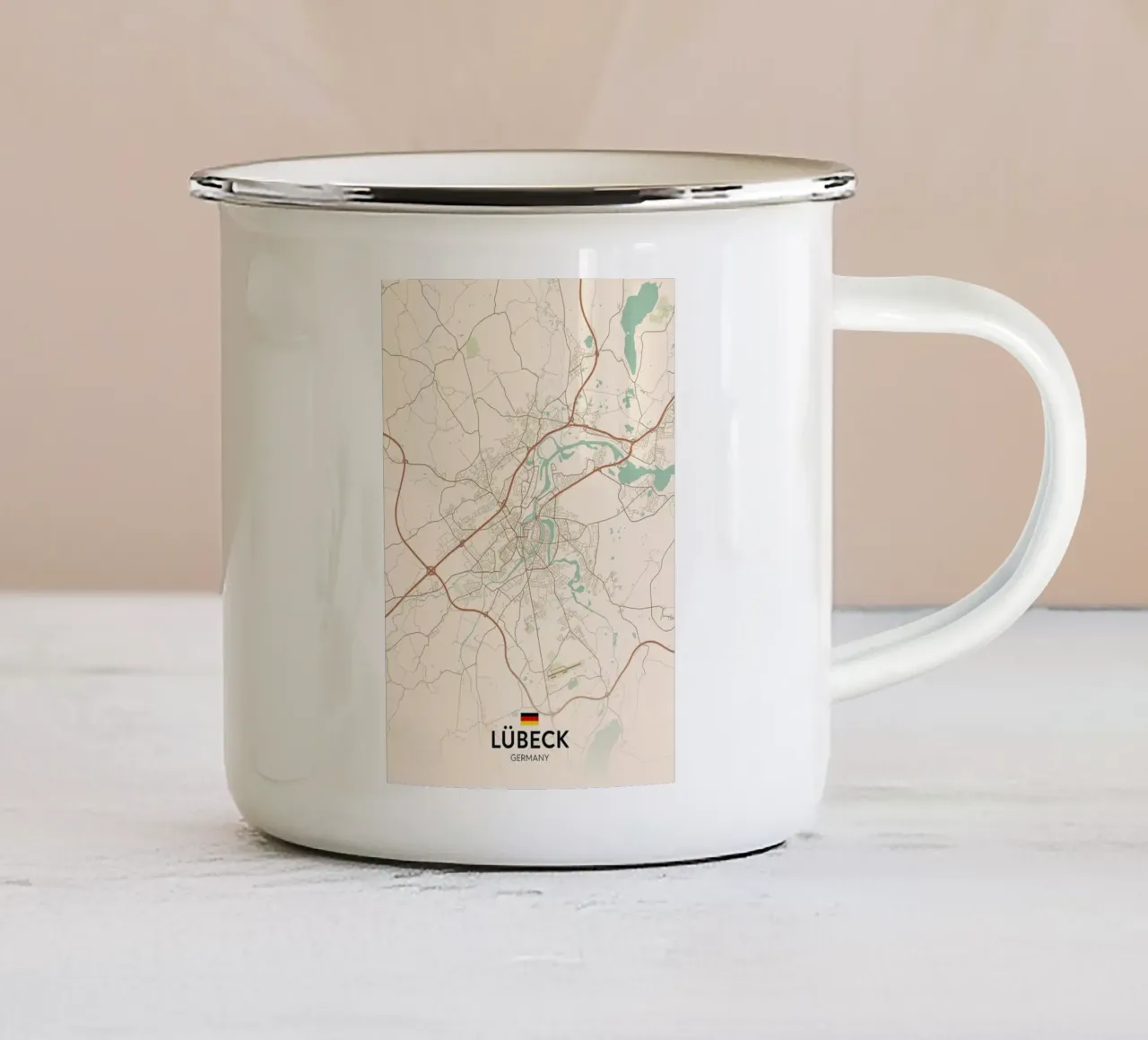 Lubeck DE tazza in smalto da Rick Thompson